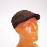 Erkek Şapka Driver Kasket Flat Cap Su Tutmaz Yünlü Tweed Plate Kahverengi Solognac kahverengi 56 CM