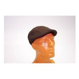 Erkek Şapka Driver Kasket Flat Cap Su Tutmaz Yünlü Tweed Plate Kahverengi Solognac