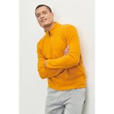 ERKEK SARI Anti-Pilling Tüylenme Yapmayan Standart Fit Bato Yaka Soğuk Geçirmez Polar Sweatshirt