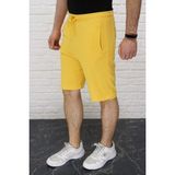 Erkek Sarı Beli Lastikli Cepli Şort & Bermuda AS-200 - XL