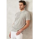Erkek Sarı Beyaz-Gri-Nar Çiçeği 3'lü Çekmeyen Pamuklu Slim Fit Dar Kesim Kıvrılmaz Polo Yaka Tişört