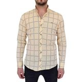 Erkek Sarı Ekose Spor Gömlek DYM-9603