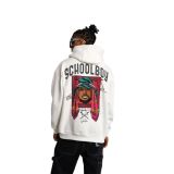 Erkek SCHOOL BOY Baskılı Kapüşonlu Sweat - Beyaz - M