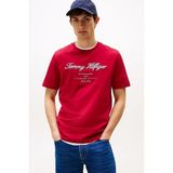 Erkek Script Logo T-Shirt - Kırmızı - Medium Red