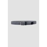 Erkek Şerit Çizgili Metal Tokalı Bej - Mavi Kemer 24416010-W10