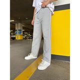 Erkek Şeritli Baskılı Oversize Baggy Eşofman - XL - Gri
