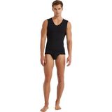 Erkek Sıfır Kol V Yaka Siyah Korseli Atlet 9208 Blackspade SİYAH 2XL