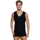 Erkek Sıfır Kol V Yaka Siyah Korseli Atlet 9208 Blackspade