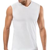 Erkek Sıfır Kol V Yaka Slimfit Dar Kalıp Likralı Düz Tişört (BEYAZ, 2XL)