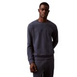 Erkek Sıfır Yaka Baskılı Rahat Kesim Günlük Mavi Sweatshirt 000NM2708E-PPK