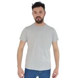 Erkek Sıfır Yaka Sırt Baskılı Tişört 2384 BGL-ST02876 GRİ 2XL