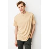 Erkek Sıfır Yaka T-Shirt A.sarı - XL
