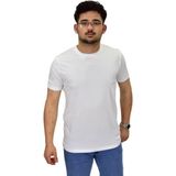 Erkek Sıfıryaka Düz Likra Süprem Tişört 4380 BGL-ST04528 - Beyaz