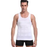 Erkek Sıkılaştırıcı Atlet Korse, Bel ve Göğüs Toparlayıcı, Dik Duruş Korsesi, Jinekomasti İçin (Beyaz, XL)