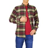 Erkek Silim Fit Ekose Oduncu Gömlek BGL-ST01711 HAKİ S