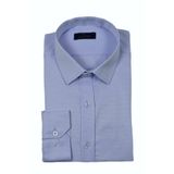 Erkek Silim Fit Uzun Kol Armürlü Gömlek BGL-ST03303 BUZ.MAVİ S