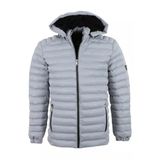 Erkek Şişme Mont Dar Kesim Açık Gri Renk Rar01365
