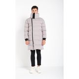 Erkek Şişme Uzun Su ve Rüzgar Geçirmez Waterproof Kaban Mont - Taş - L