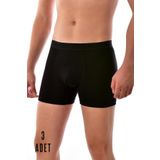 Erkek Siyah 3 Adet Elit Modal Elasthan Boxer 1251