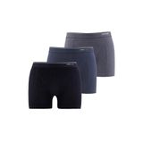Erkek Siyah Antra Melanj Antrasit Tender Cotton 3'lü Paket Boxer 9673