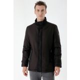Erkek Siyah Aston Çıtçıtlı Yan Cepli Dynamic Fit Rahat Kesim Mont