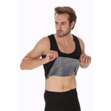 Erkek Siyah Atlet Terletici Özel Polymer Kumaş Sauna Atlet