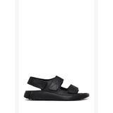 Erkek Siyah Bantlı Deri Sandalet 26SFD694018