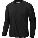 Erkek Siyah Basic Uzun Kollu Tişört Sporcu Body T-Shirt - 2XL
