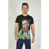 Erkek Siyah Baskılı T-shirt