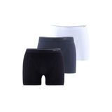 Erkek Siyah-Beyaz-Antrasit Tender Cotton Boxer 3'lü Paket 9673