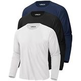 Erkek Siyah-Beyaz-Lavicert 3'lü Paket Basic Uzun Kollu Tişört Sporcu Body T-Shirt