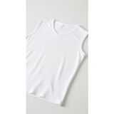 Erkek Siyah - Beyaz Tişört Sıfır Kol V Yaka Kolsuz Atlet 2'li Paket %100 Pamuklu - XL