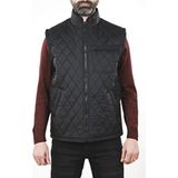 Erkek Siyah Cepli Içi Polarlı Rahat Kalıp Kapitone Şişme Yelek - 5XL