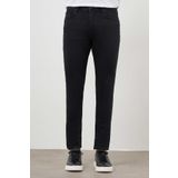 Erkek Siyah Denim 5 Cep Slim Fit Jean Kot Pantolon