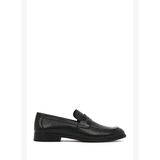 Erkek Siyah Deri Klasik Loafer 26SFD6015FT