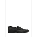 Erkek Siyah Deri Klasik Loafer 26SFD6028FT