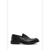 Erkek Siyah Deri Klasik Loafer WM620003DV
