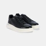 Erkek Siyah DesaComfort Kalın Tabanlı Deri Sneaker