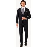 Erkek Siyah Gri Slim Fit Sivri Yaka Takım Elbise - Siyah - Gri - 50 / 6
