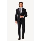 Erkek Siyah Gri Slim Fit Sivri Yaka Takım Elbise