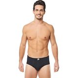 Erkek Siyah Iç Çamaşır Penye Kom %100 Pamuk 6'lı Külot Slip - 2XL