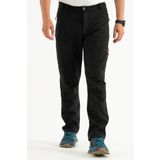Erkek Siyah İçi Polar Su İtici Rüzgar Geçirmez Kışlık Softshell Outdoor Pantolon