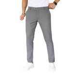 Erkek Siyah Italyan Kesim Likralı Kumaş Pantolon Dar Kesim Boru Paça Spor Tarzı Klasik Pantalon (Koyu Gri, 29)