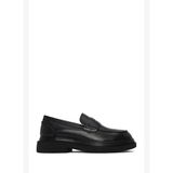 Erkek Siyah Kalın Tabanlı Deri Loafer WM770007DV