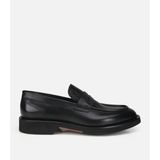 Erkek Siyah Kalın Tabanlı Klasik Deri Loafer