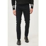 Erkek Siyah Kanvas Slim Fit Dar Kesim 5 Cep Pantolon