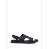 Erkek Siyah Nubuk Deri Sandalet 26SFD6259V3