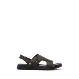 Erkek Siyah Nubuk Deri Sandalet 26SFD6259V3