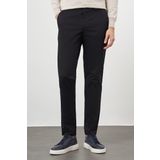 Erkek Siyah Pamuk Yan Cep Slim Fit Chino Pantolon