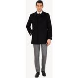 Erkek Siyah Regular Fit Kaşmir Kısa Kaban - 54